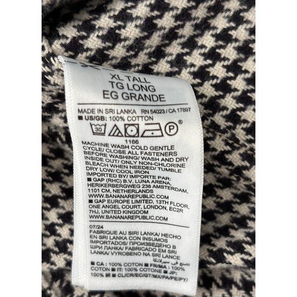 Banana Republic Relaxed Fit Flannel Overshirt Organic Cotton XL Tall Campcore - Picture 13 of 16